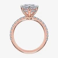 Womens 5 1/2 CT. T.W. Lab Grown White Diamond 14K Gold Marquise Side Stone Engagement Ring