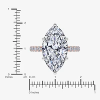 Womens 5 1/2 CT. T.W. Lab Grown White Diamond 14K Gold Marquise Side Stone Engagement Ring