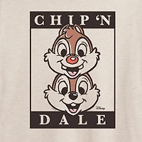 Disney Chip N Dale Tee Womens Juniors Crew Neck Short Sleeve Oversized Graphic T-Shirt