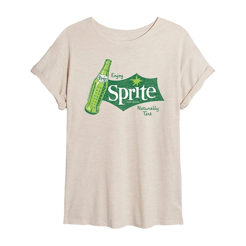 Sprite Tee Womens Juniors Crew Neck Short Sleeve Oversized Graphic T-Shirt
