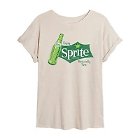 Sprite Tee Womens Juniors Crew Neck Short Sleeve Oversized Graphic T-Shirt