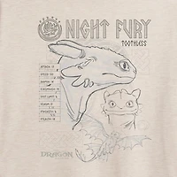 How To Train Your Dragon Sketch Tee Womens Juniors Crew Neck Short Sleeve Oversized Graphic T-Shirt