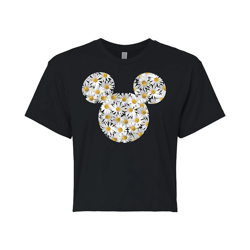 Womens Juniors Crew Neck Short Sleeve Regular Fit Mickey and Friends Mouse Graphic T-Shirt