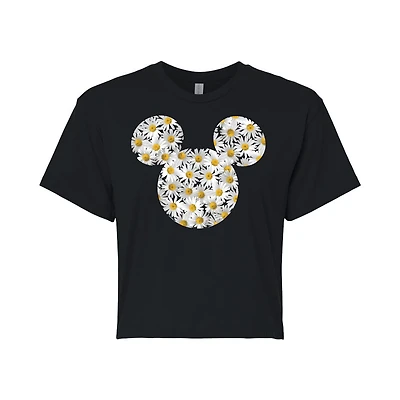 Womens Juniors Crew Neck Short Sleeve Regular Fit Mickey and Friends Mouse Graphic T-Shirt