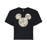 Womens Juniors Crew Neck Short Sleeve Regular Fit Mickey and Friends Mouse Graphic T-Shirt