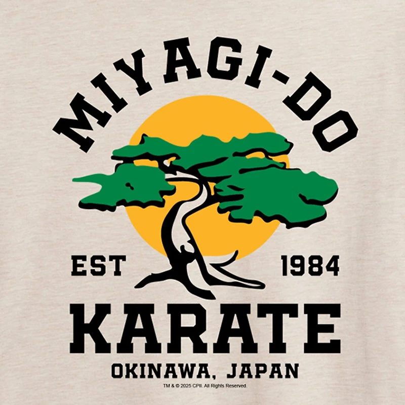 Karate Kid Miyagi Tee Womens Juniors Crew Neck Short Sleeve Oversized Graphic T-Shirt