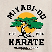 Karate Kid Miyagi Tee Womens Juniors Crew Neck Short Sleeve Oversized Graphic T-Shirt