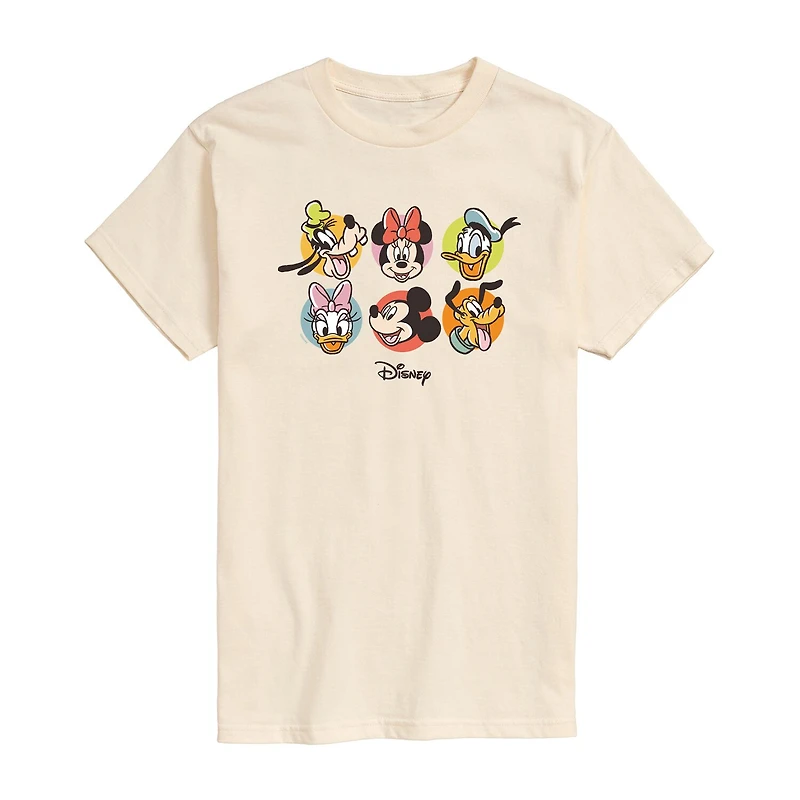 Disney Womens Juniors Crew Neck Short Sleeve Regular Fit Mickey and Friends Minnie Mouse Graphic T-Shirt