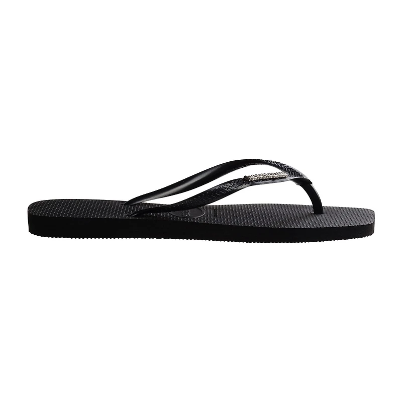 Havaianas® Womens Slim Square Logo Metallic Flip-Flops