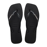 Havaianas® Womens Slim Square Logo Metallic Flip-Flops