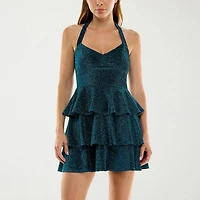 Trixxi Womens Juniors Sweetheart Neck Sleeveless Fit + Flare Dress