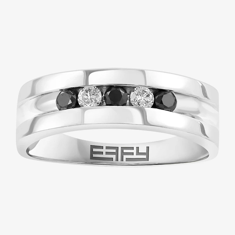 Effy Final Call Limited Quantities! Mens 1/2 CT. T.W. Genuine Black Diamond Sterling Silver Fashion Ring