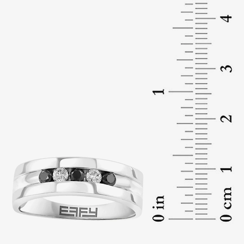 Effy Final Call Limited Quantities! Mens 1/2 CT. T.W. Genuine Black Diamond Sterling Silver Fashion Ring