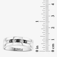 Effy Final Call Limited Quantities! Mens 1/2 CT. T.W. Genuine Black Diamond Sterling Silver Fashion Ring