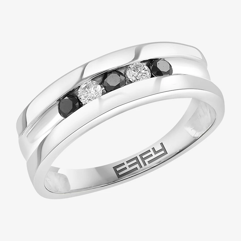 Effy Final Call Limited Quantities! Mens 1/2 CT. T.W. Genuine Black Diamond Sterling Silver Fashion Ring