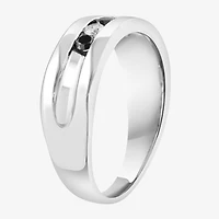 Effy Final Call Limited Quantities! Mens 1/2 CT. T.W. Genuine Black Diamond Sterling Silver Fashion Ring