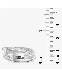 Effy Final Call Limited Quantities! Womens 1/ CT. T.W. Genuine White Diamond Sterling Silver Band
