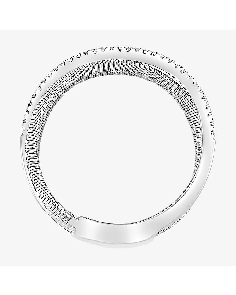 Effy Final Call Limited Quantities! Womens 1/ CT. T.W. Genuine White Diamond Sterling Silver Band