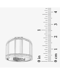 Effy Final Call Limited Quantities! Womens 1/6 CT. T.W. Genuine White Diamond Sterling Silver Band