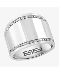 Effy Final Call Limited Quantities! Womens 1/6 CT. T.W. Genuine White Diamond Sterling Silver Band
