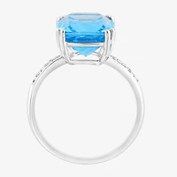 Effy Final Call Limited Quantities! Womens Diamond Accent Genuine Blue Topaz 14K Gold Cocktail Ring