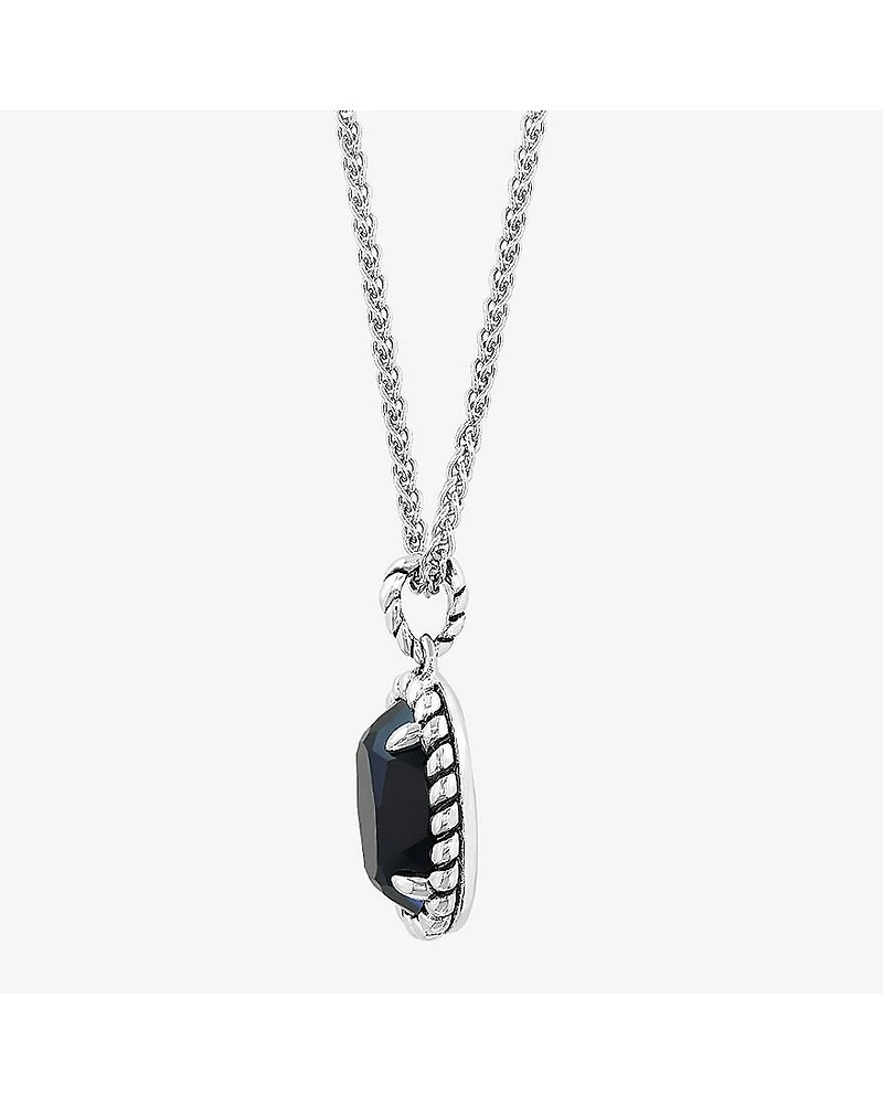 Effy Final Call Limited Quantities! Womens Genuine Black Onyx Sterling Silver Oval 18 Inch Pendant Necklace