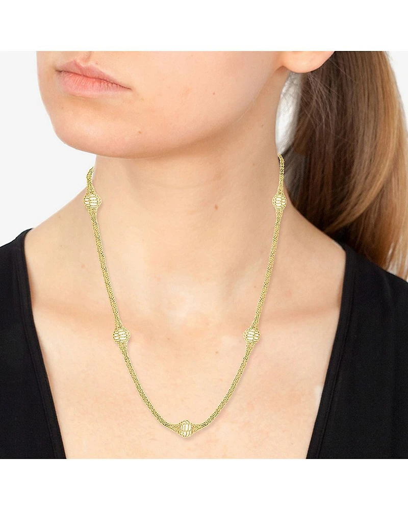 Effy Final Call Limited Quantities! Womens 14K Gold Over Silver 24 Inch Mesh Chain Necklace