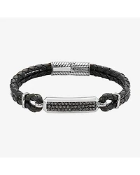 Effy Final Call Limited Quantities! Mens Sapphire Sterling Silver Cord Bracelet