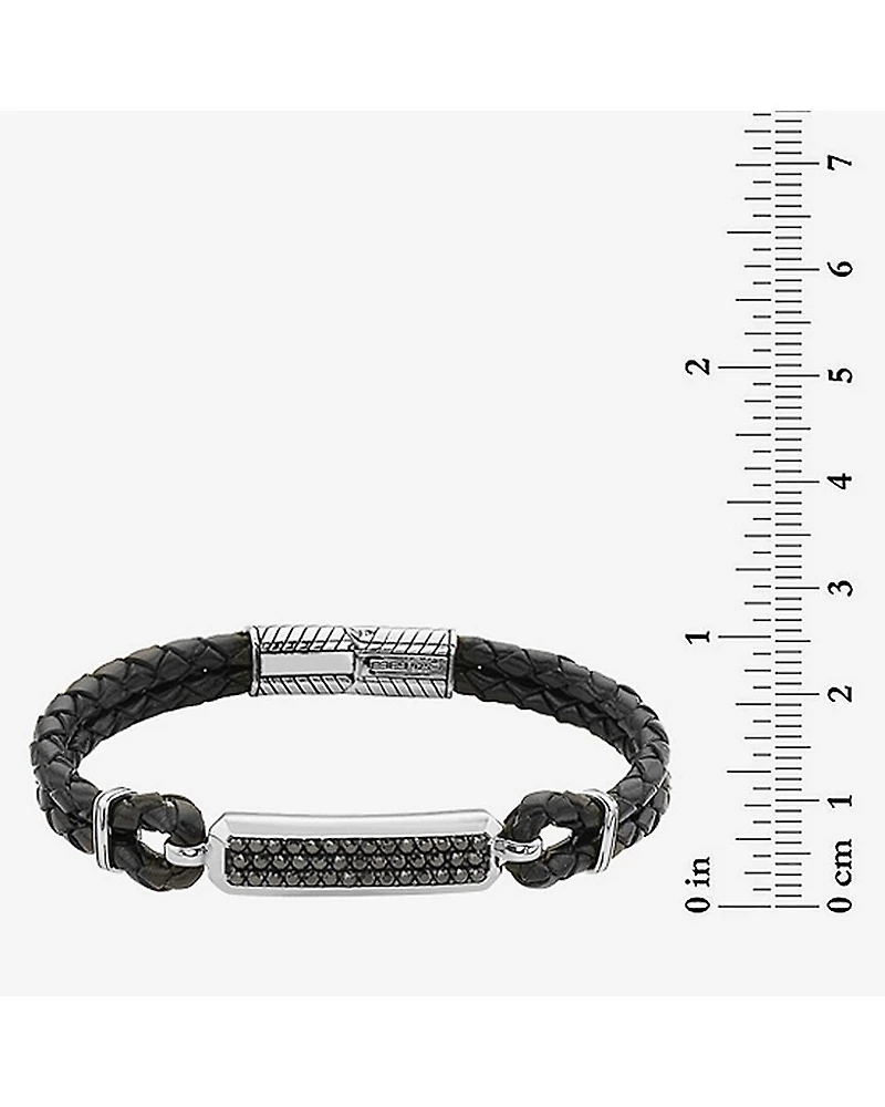 Effy Final Call Limited Quantities! Mens Sapphire Sterling Silver Cord Bracelet