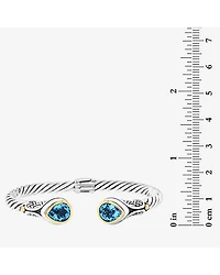 Effy Final Call Limited Quantities! Womens Blue Topaz 18K Gold Over Silver Cuff Bracelet