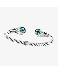 Effy Final Call Limited Quantities! Womens Blue Topaz 18K Gold Over Silver Cuff Bracelet