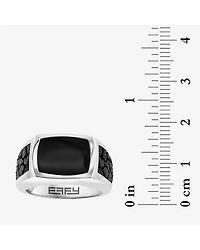 Effy Final Call Limited Quantities! Mens Genuine Black Onyx Sterling Silver Rectangular Fashion Ring