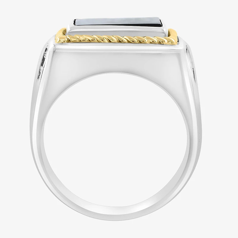 Effy Final Call Limited Quantities! Mens Genuine Black Onyx 14K Gold Over Silver Fashion Ring