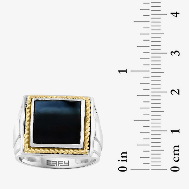 Effy Final Call Limited Quantities! Mens Genuine Black Onyx 14K Gold Over Silver Fashion Ring