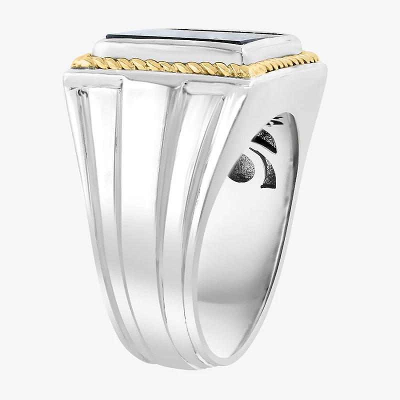 Effy Final Call Limited Quantities! Mens Genuine Black Onyx 14K Gold Over Silver Fashion Ring