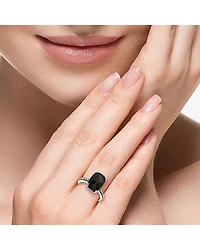 Effy Final Call Limited Quantities! Womens Genuine Black Onyx 18K Gold Over Silver Side Stone Cocktail Ring