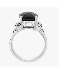 Effy Final Call Limited Quantities! Womens Genuine Black Onyx 18K Gold Over Silver Cocktail Ring