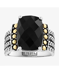 Effy Final Call Limited Quantities! Womens Genuine Black Onyx 18K Gold Over Silver Cocktail Ring