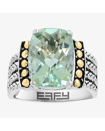 Effy Final Call Limited Quantities! Womens Genuine Green Amethyst 18K Gold Over Silver Cocktail Ring