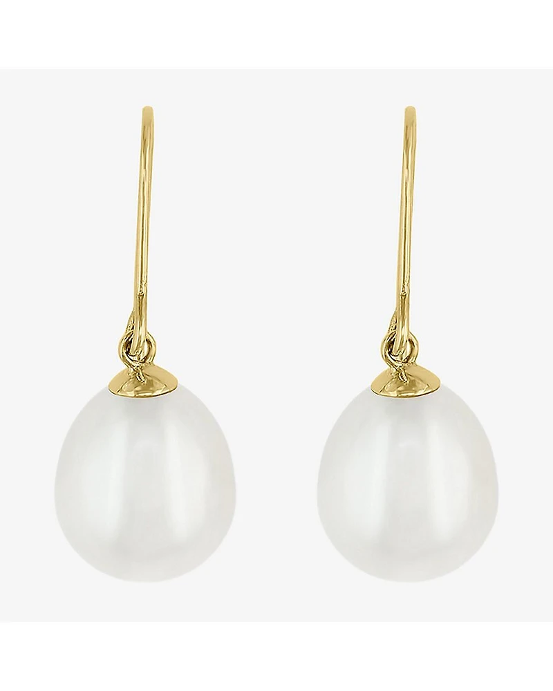Effy Final Call Limited Quantities! Womens White Cultured Freshwater Pearl 14K Gold Drop Earrings