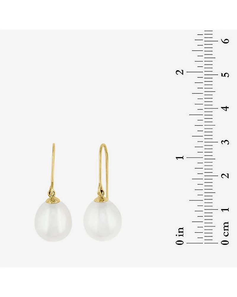 Effy Final Call Limited Quantities! Womens White Cultured Freshwater Pearl 14K Gold Drop Earrings