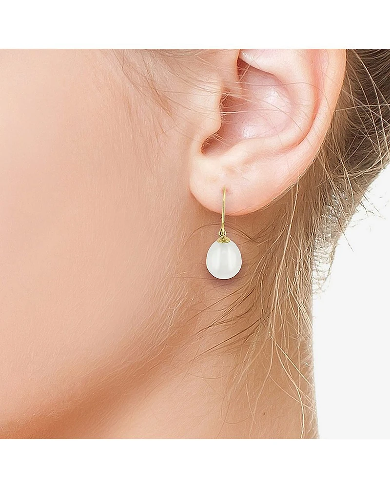 Effy Final Call Limited Quantities! Womens White Cultured Freshwater Pearl 14K Gold Drop Earrings