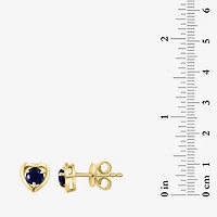 Effy Final Call Limited Quantities! Genuine Blue Sapphire 14K Gold Over Silver 15mm Heart Stud Earrings