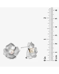 Effy Final Call Limited Quantities! White Cultured Freshwater Pearl Sterling Silver 15mm Flower Stud Earrings