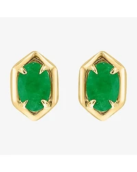 Effy Final Call Limited Quantities! Genuine Green Emerald 14K Gold Over Silver 15mm Marquise Stud Earrings