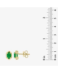 Effy Final Call Limited Quantities! Genuine Green Emerald 14K Gold Over Silver 15mm Marquise Stud Earrings