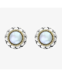 Effy Final Call Limited Quantities! White Cultured Freshwater Pearl 18K Gold Over Silver 10mm Round Stud Earrings