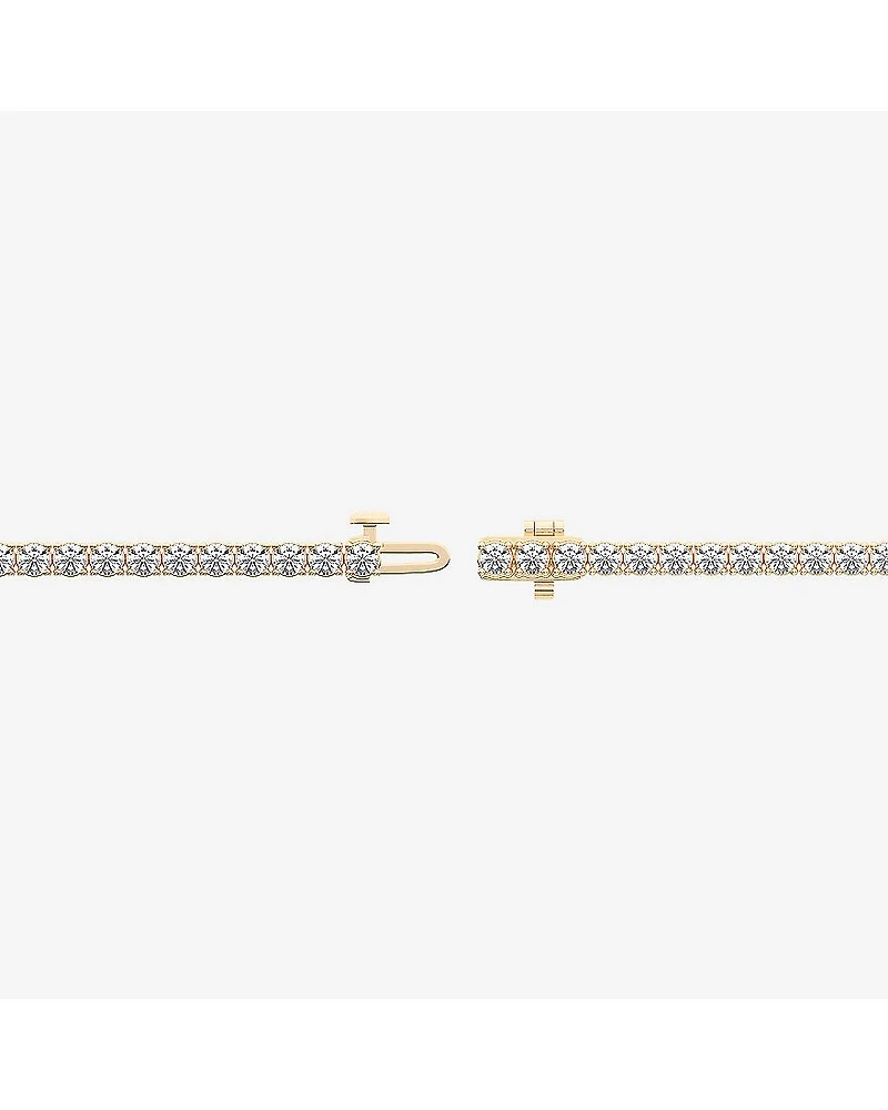 F / Vs2) Womens CT. T.W. Lab Grown White Diamond 14K Gold Over Silver Inch Tennis Bracelet