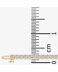 F / Vs2) Womens CT. T.W. Lab Grown White Diamond 14K Gold Over Silver Inch Tennis Bracelet