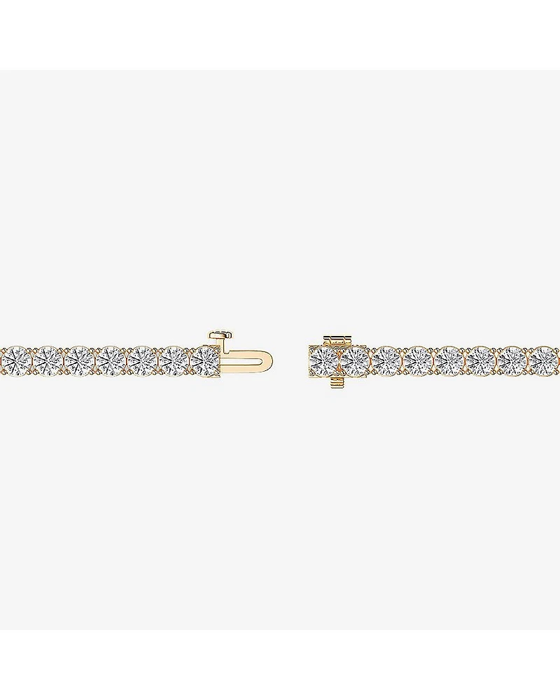 F / Vs2) Womens 10 Ct.T.W. Lab Grown White Diamond 14K Gold Over Silver / Inch Tennis Bracelet